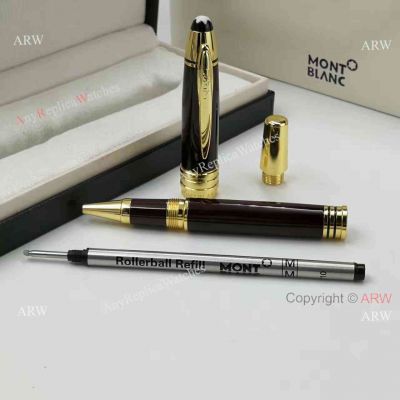 Replica Montblanc John F. Kennedy JFK Black&Gold Rollerball Pen - NEW